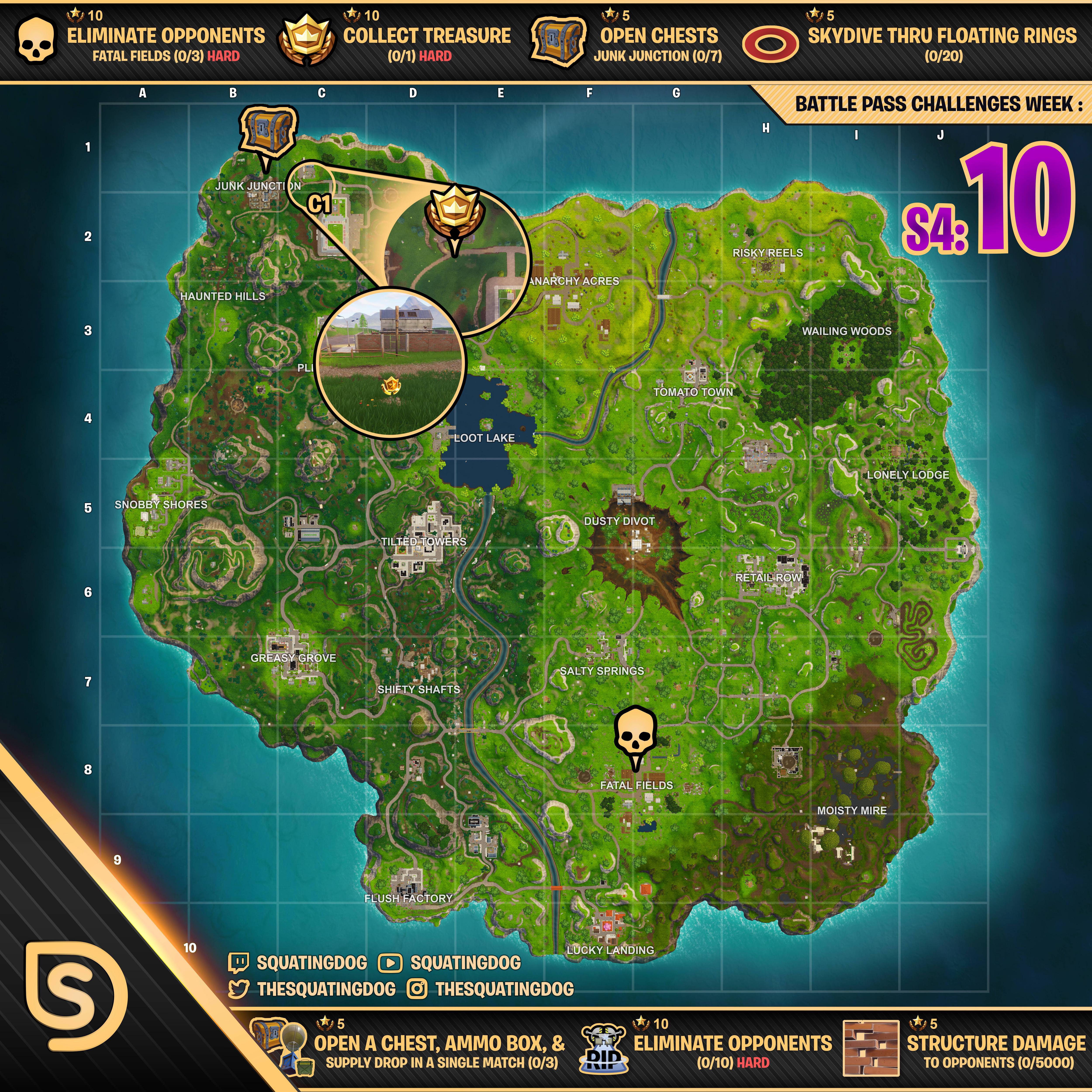  - week 8 challenges fortnite cheat sheet season 6