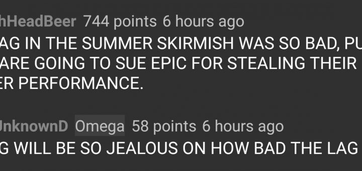 Fornite Skirmish Lag Like PUBG