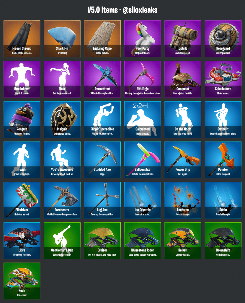 Fortnite Season 5 Skins & Items Leaks | GameGuideHQ