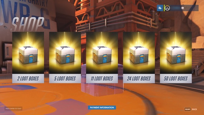 Purchase Overwatch Loot Boxes