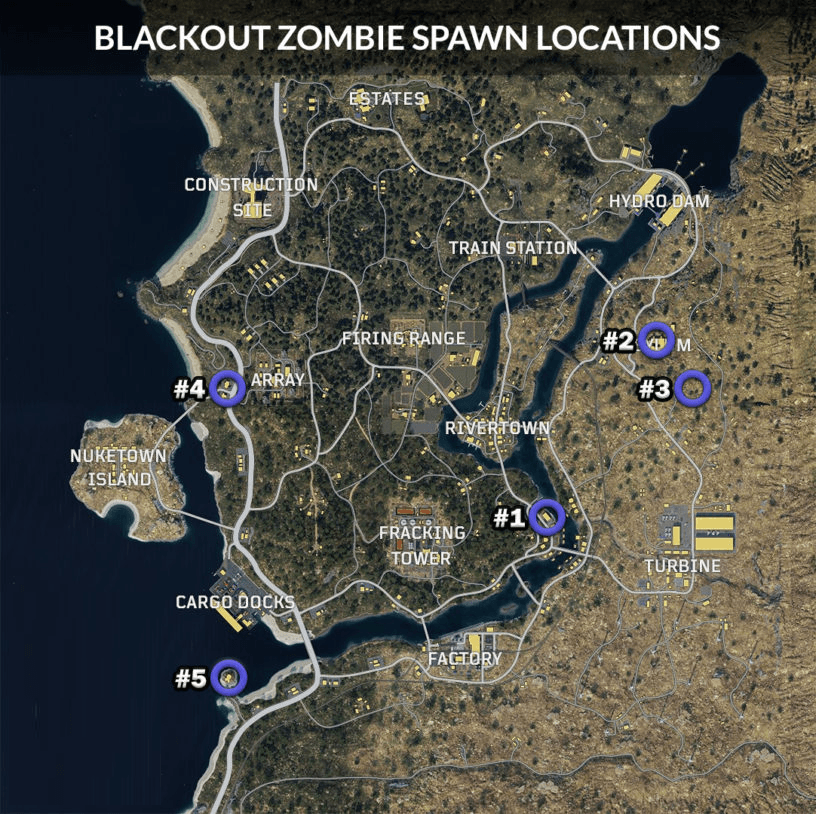 Call of Duty Black Ops 4 Blackout Zombie Spawn Locations