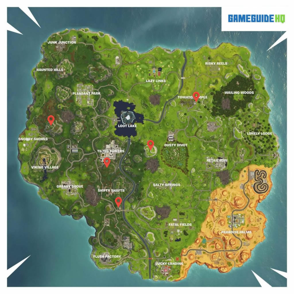 How Many Fortnite Trial Locations Are Ther Fortnite Timed Trial Locations Season 6 Week 3 Challenge Gameguidehq