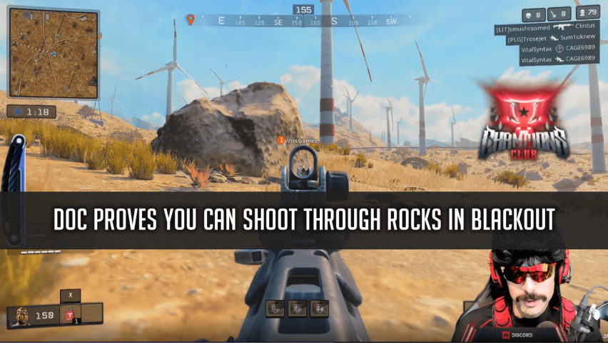 Doc Shooting Through Rocks
