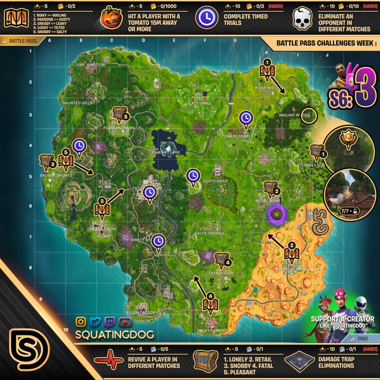  - week 5 fortnite cheat sheet season 6