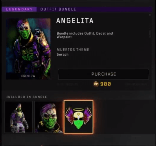 Angelita Legendary Bundle Items