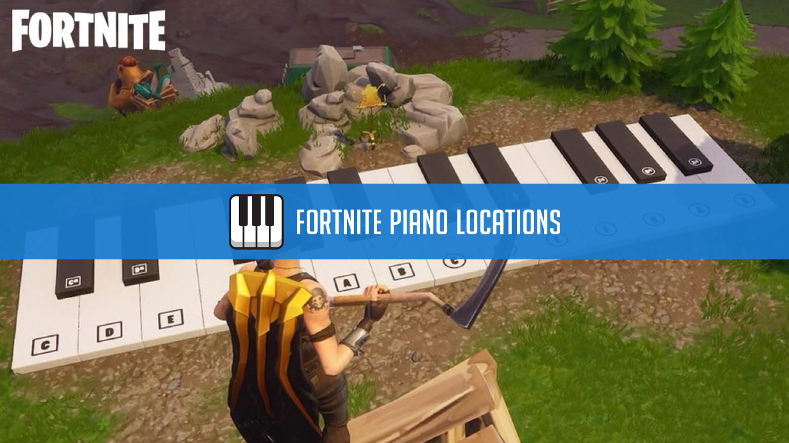 fortnite playable piano locations sheet music locations - fortnite keyboard cheat sheet