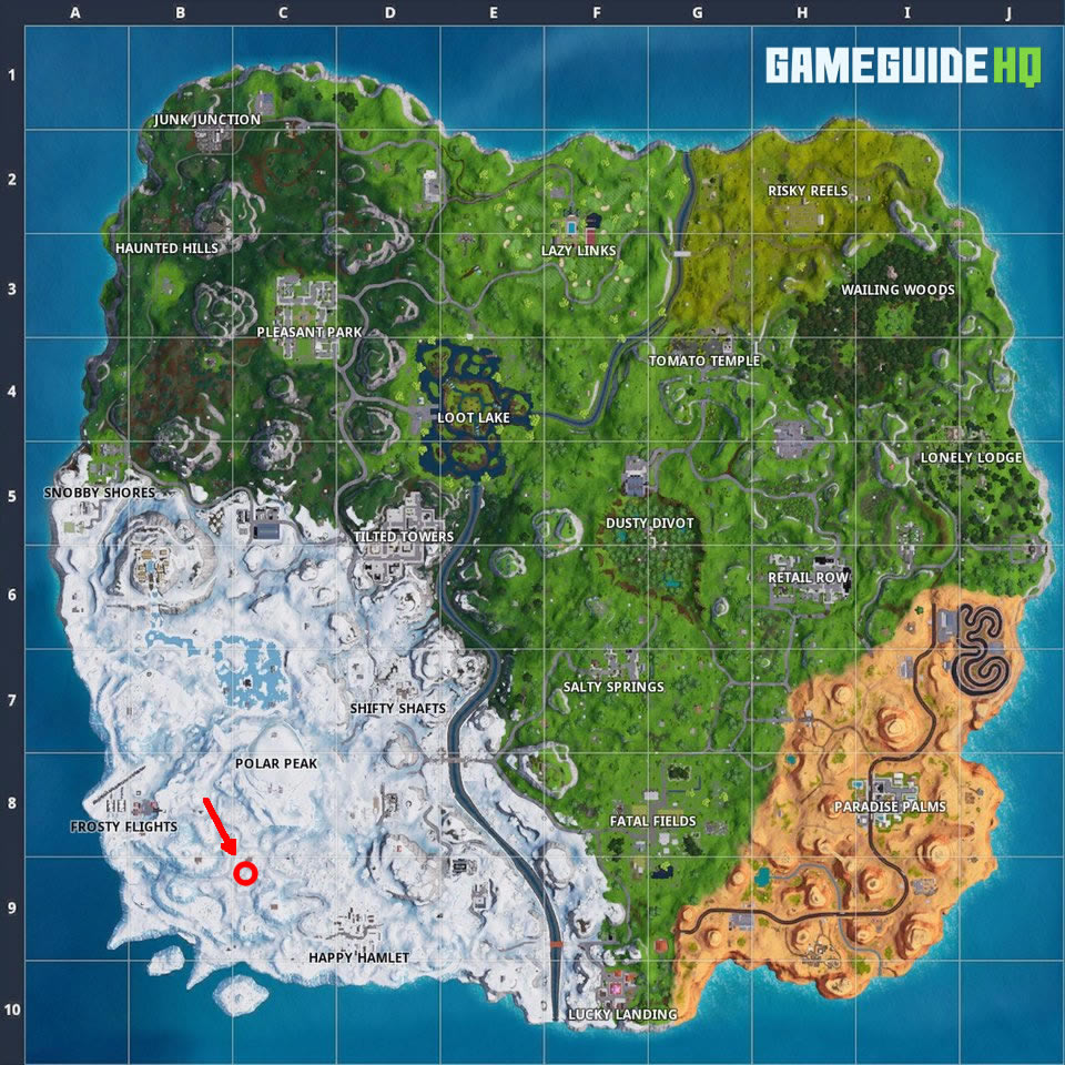 Search Between 3 Cabins Map