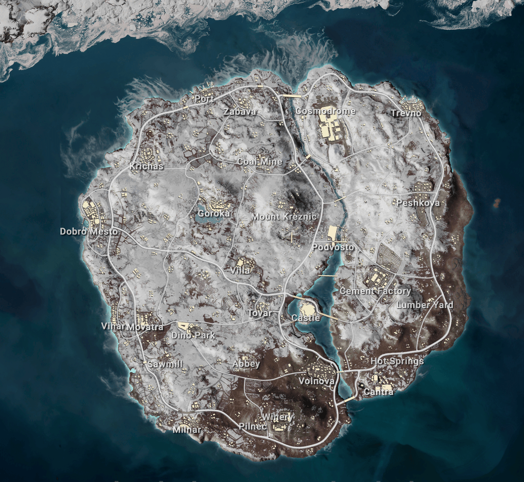  PUBG Snow Map  Vikendi Leaked Map  Overlay GameGuideHQ