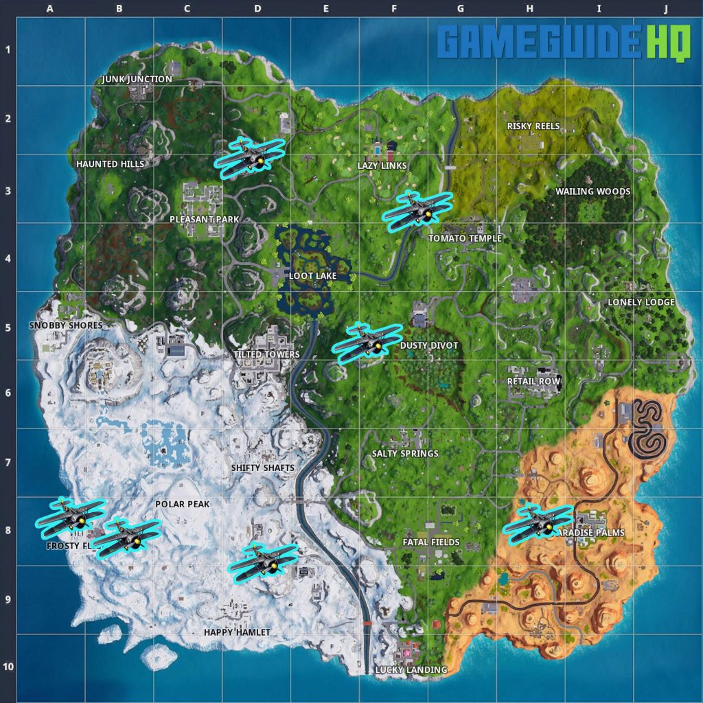 Fortnite Plane X-4 Stormwing Spawn Locations