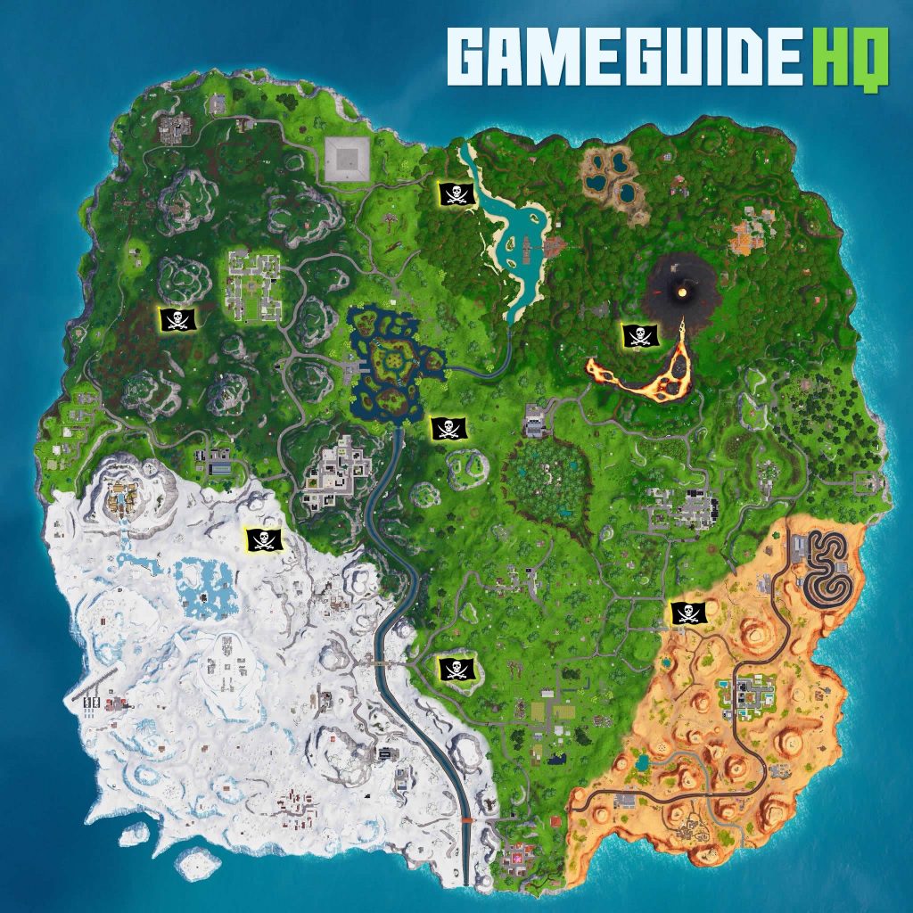 Fortnite Pirate Camp Locations (Pirate Camp Map) | GameGuideHQ