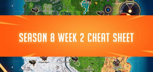 Fortnite season 8 week 2 cheat sheet