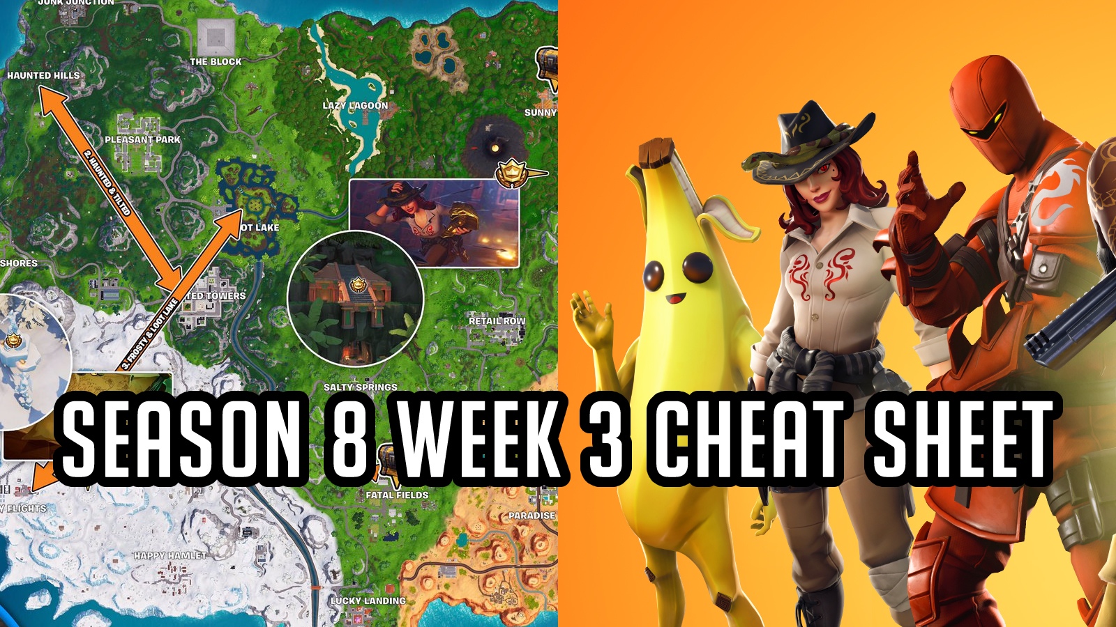 Fortnite week 2 challenges cheat sheet season 8