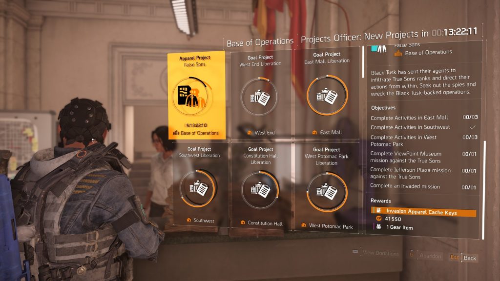 Division 2 Project Screen