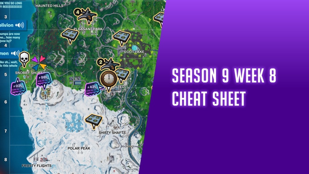 All Fortnite Cheat Sheets For Challenges Gameguidehq 1443