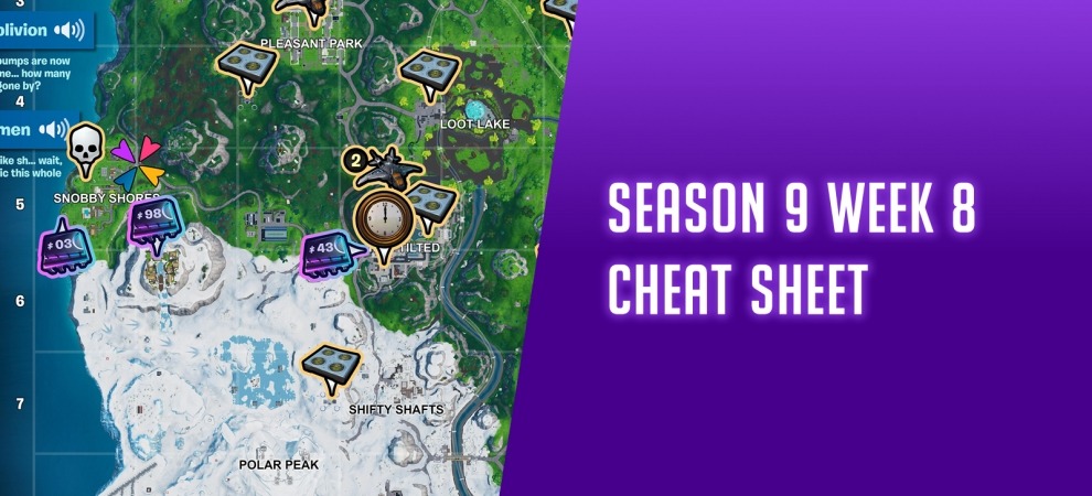 cheat sheet cover season 9 week 8