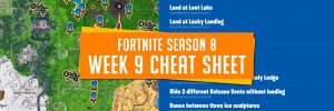 Fortnite Season 8 Week 9 Cheat Sheet & Challenges