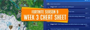 Fortnite Season 9 Week 3 Cheat Sheet Cover